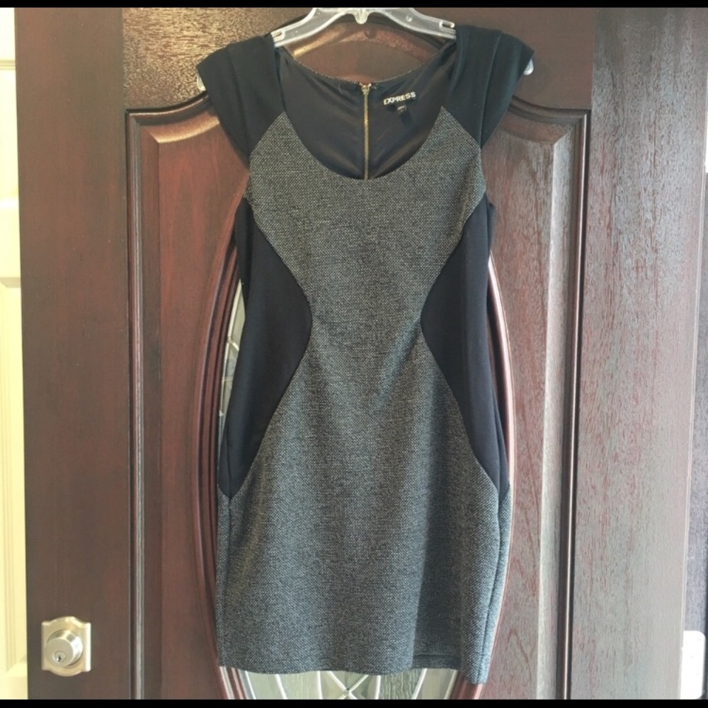 Black and gray Express dress